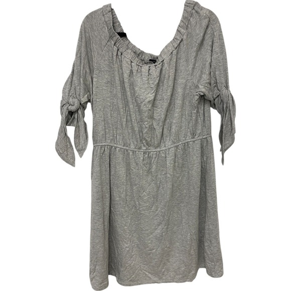 Vanity Dresses & Skirts - The Vanity Room Off the Shoulder Dress Womens Plus Size 3X Gray French Terry NWT